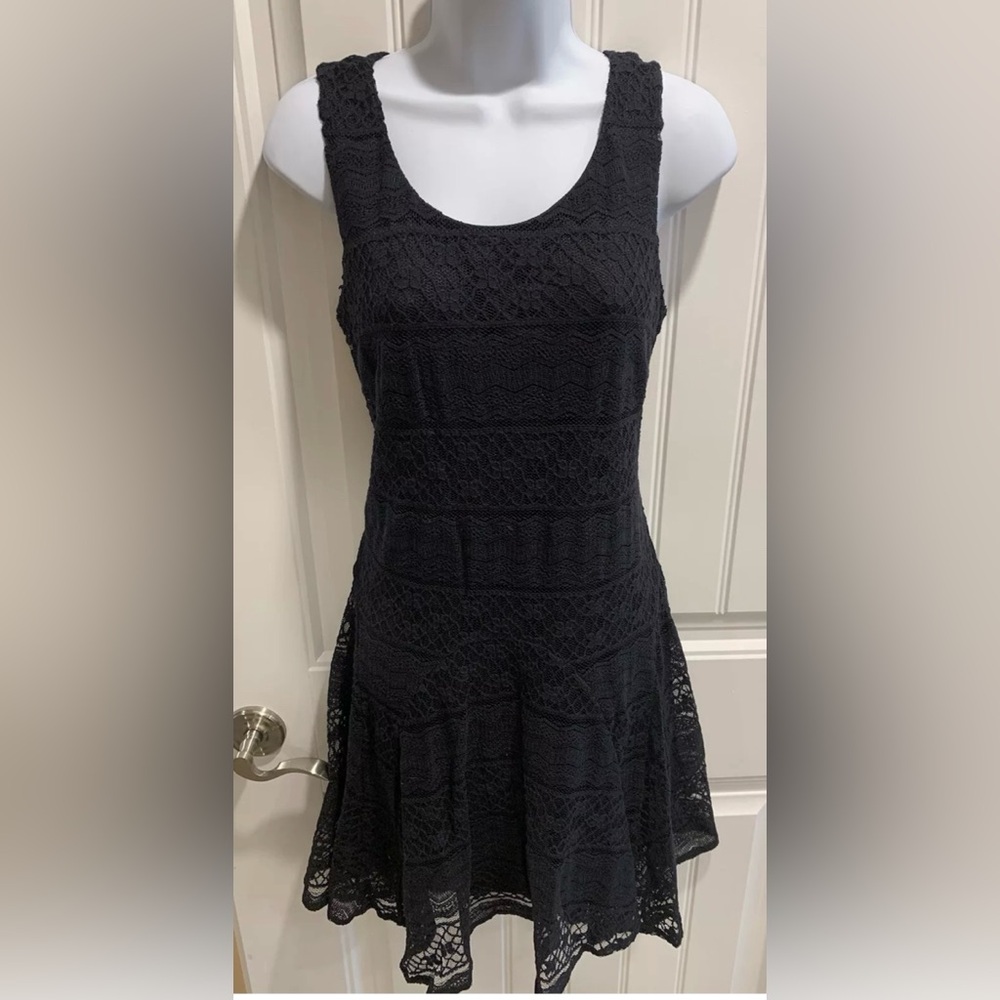 Style & Co lace overlay fit and flare dress, size S